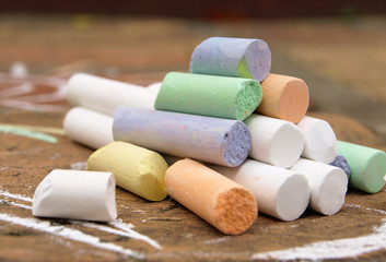 colored chalk