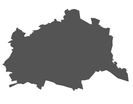 Karte von Wien - isoliert