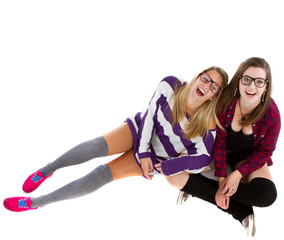 Young trendy teenagers