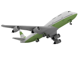 Airplane isolated on white background