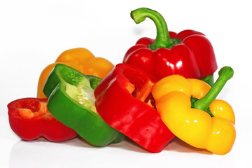 fresh paprika isolated on white background