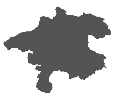Karte von Oberösterreich - isoliert