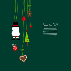 Hanging Xmas Symbols Snowman