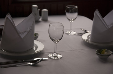 Glasses on the table