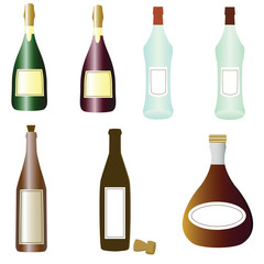 Coolection of vector alcohol drinks