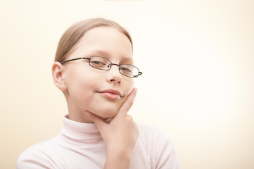 Attractive portrait of cute little girl