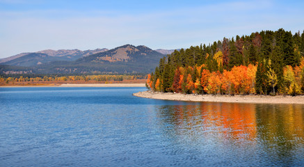 Grand Tetons national park near Jackson lake