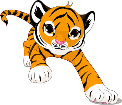 clip art cute tiger