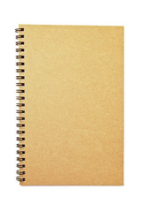 brown cover notebook isolated