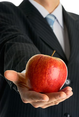 Businessman with apple