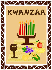 traditional kwanzaa stuff drawn in simple manner