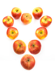 Apples Shaped into a Heart, a symbol of a Healthy Diet