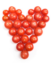 tomatoes Shaped into a Heart, a symbol of a Healthy Diet