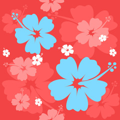 Hibiscus flower seamless Background