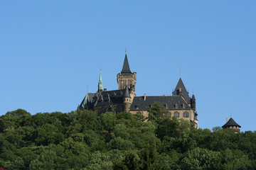 Fototapeta na wymiar Castle in Wernigerrode in Germany