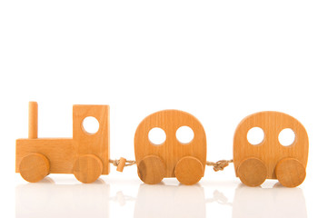 Wooden toy train