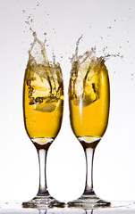 Beer splashes
