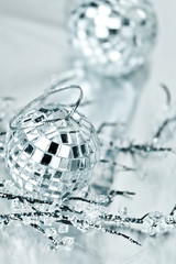 Silver Christmas balls