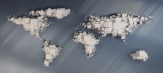 3d world map rendering