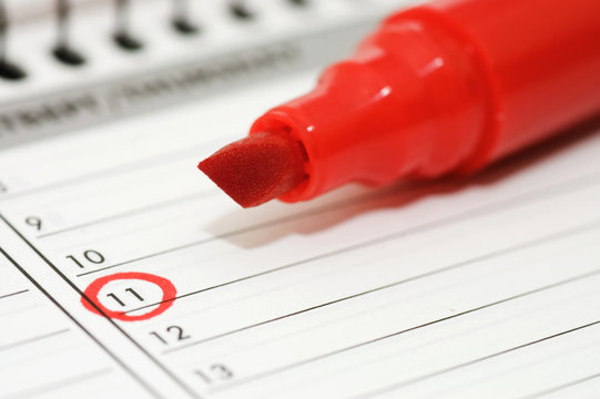 Noted date in the daily log