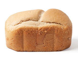 Bread loaf isolated on white