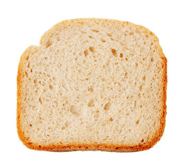 Bread slice with golden crust