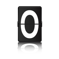 Panel de aeropuerto con letra O