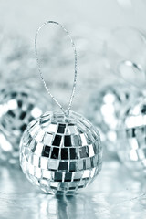 Silver Christmas balls