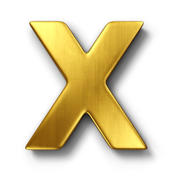 The letter X in gold - 27040689