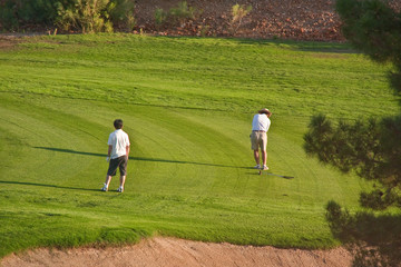 Golfers on Fairway