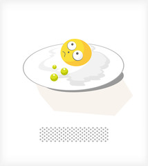 Egg on your plate, sadness A