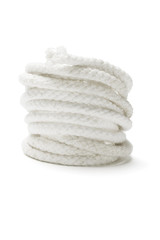 Fototapeta na wymiar Coil of white rope