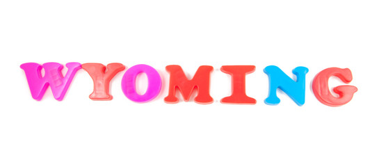 wyoming written in fridge magnets