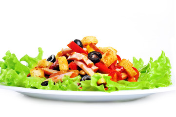 salad on  plate
