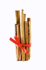 cinnamon sticks tied with a bow