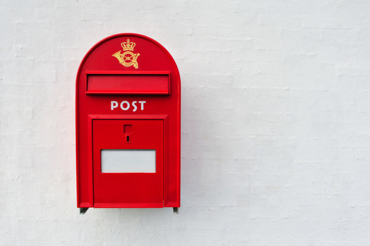 Danish red post box