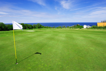 Obraz premium Golf course on Bornholm Island