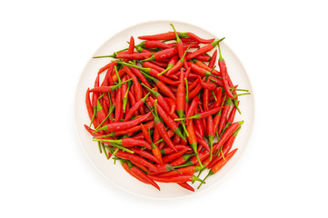 Fototapeta premium Hot peppers isolated on the white background