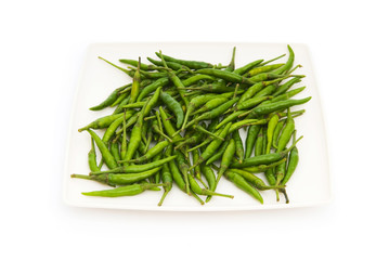Hot peppers isolated on the white background