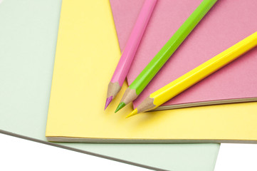 Copy-books and pencils