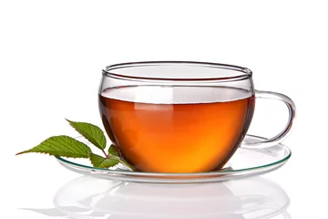 Fototapete Tee Tasse Tee isoliert auf weißem Hintergrund