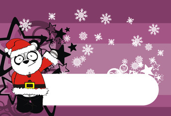 panda bear cartoon background xmas
