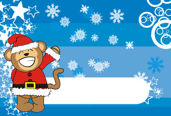 monkey cartoon background xmas