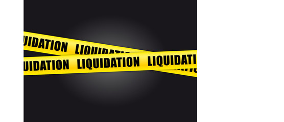 Liquidation line - obrazy, fototapety, plakaty