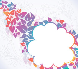 Fototapeta na wymiar Colorful floral background vector