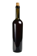 bottle with red wine