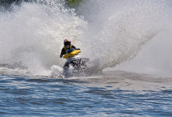 Naklejka premium High-speed jetski