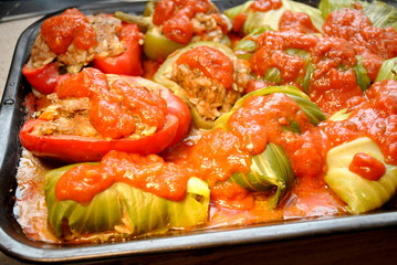 Stuffed Cabbage and Peppers