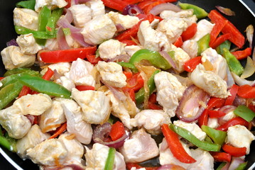 Chicken Stir-Fry with Peppers and Onions