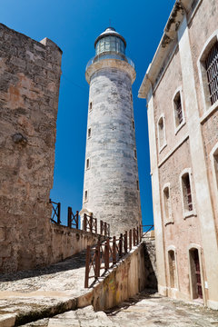 The lighthouse of El Morro in Havana, Cuba